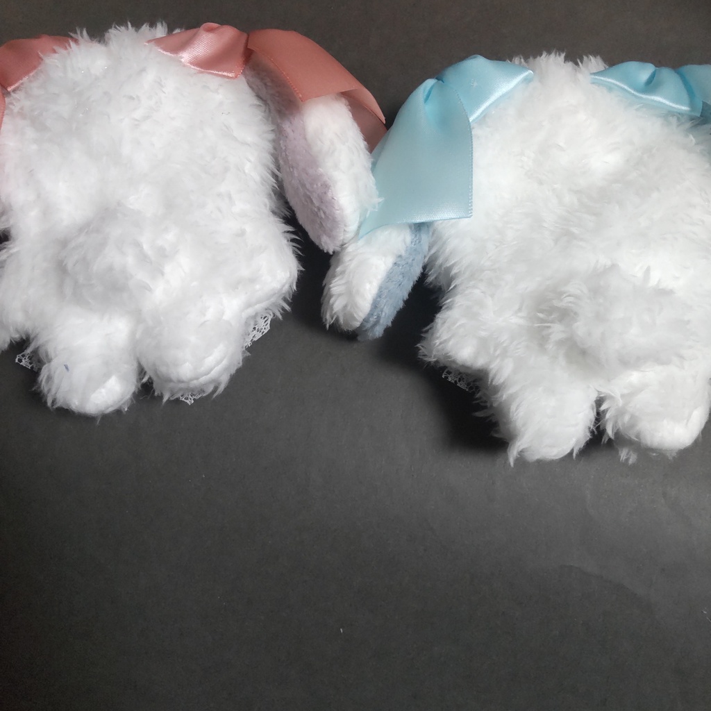 たれみみうさぎ ピンク 水色 セット ぬい服 10~12cm