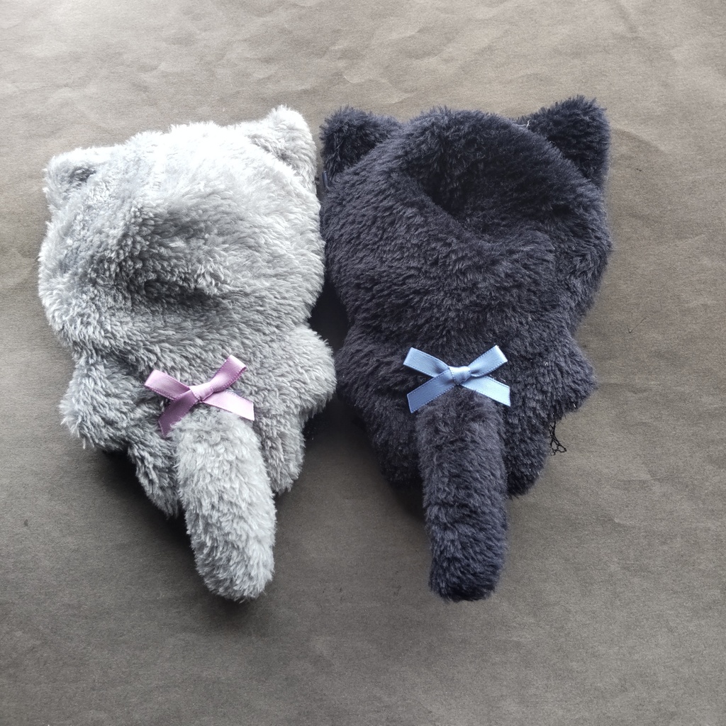 くろねこ グレーねこ ぬい服 せっと