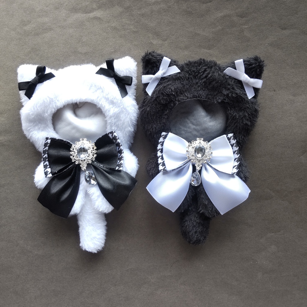 白ねこ 黒ねこ セット ぬい服 着ぐるみ