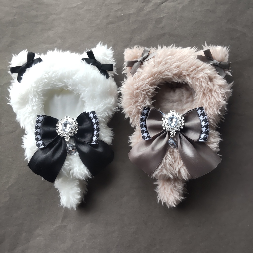 モフ白　モフシェリーピンク　ねこ　セットで 