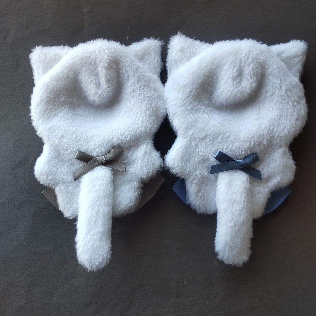 10cm ~12cm  白ねこ セット 着ぐるみ ぬい服