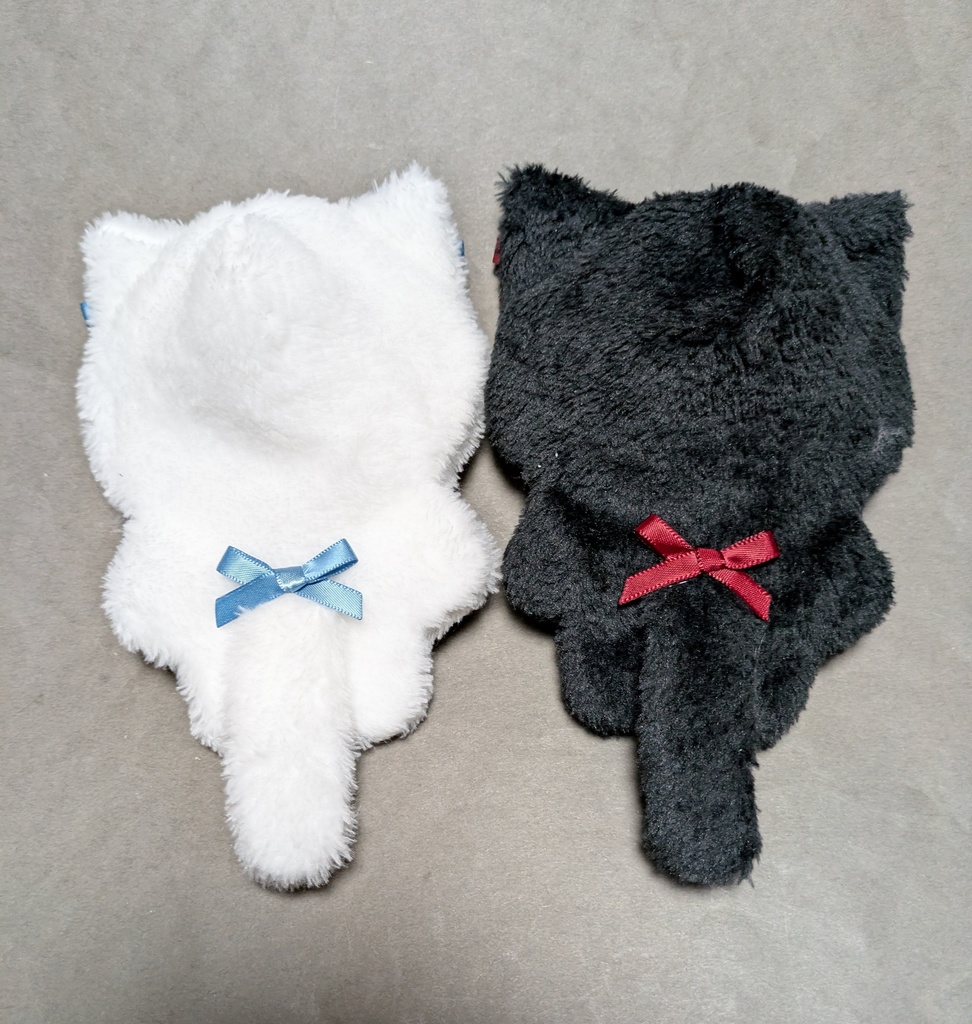 白ねこ 黒ねこ セット ぬい服 着ぐるみ