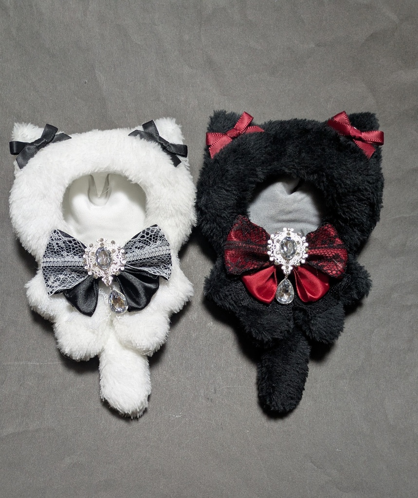 白ねこ 黒ねこ セット ぬい服 着ぐるみ