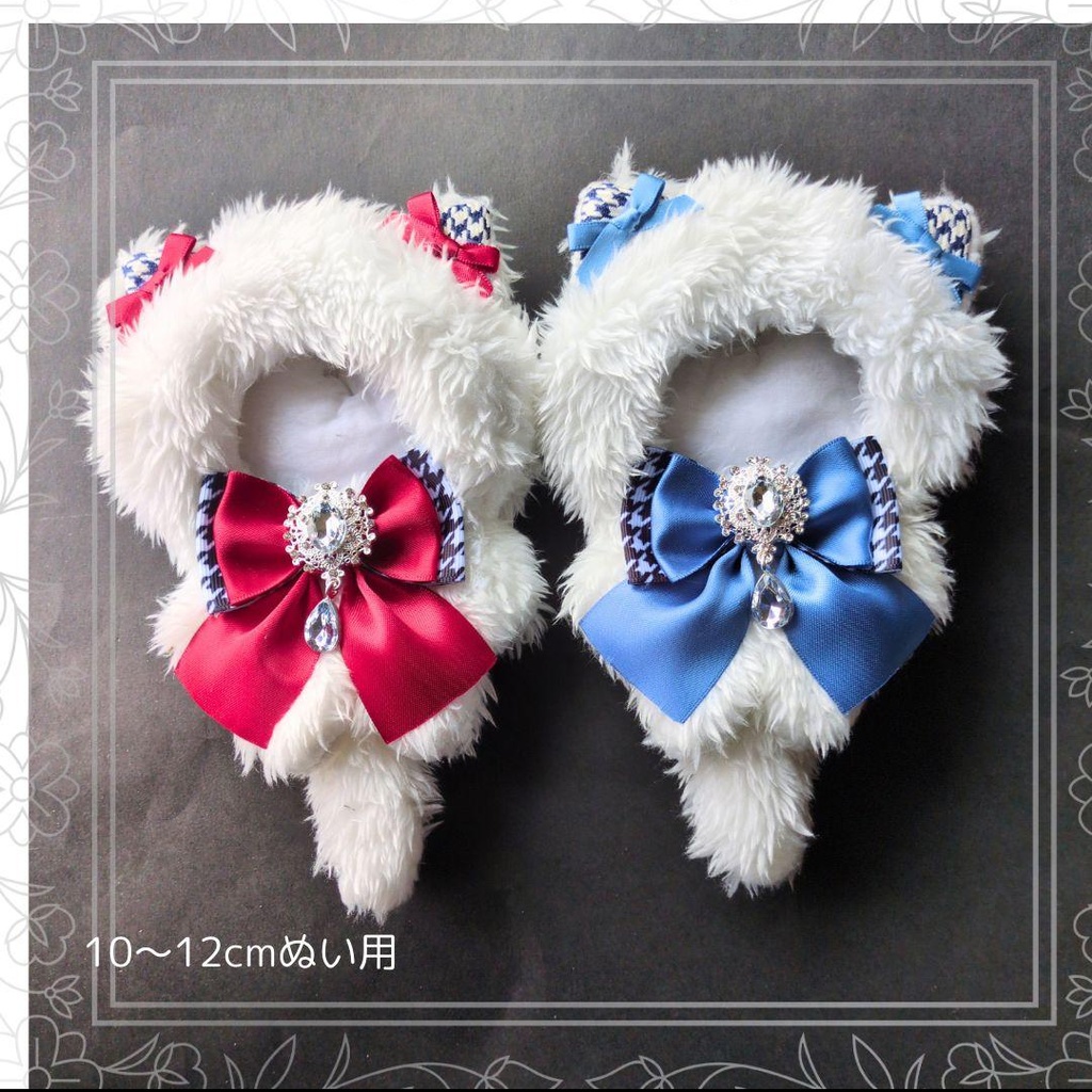 リンクコーデ ねこみみ 千鳥格子 ぬい服 10cm 12cm にじぱぺ