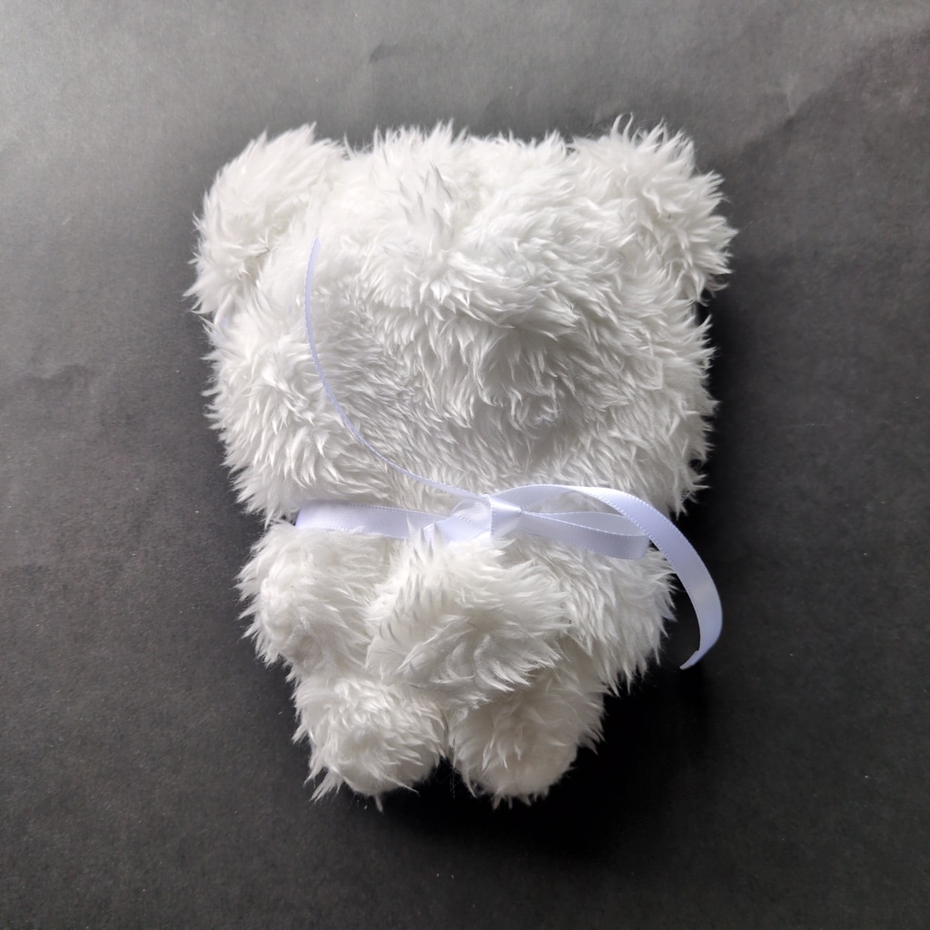 モフ白 くまみみ スタイ パールティアラ ぬい服 10センチ 12センチ
