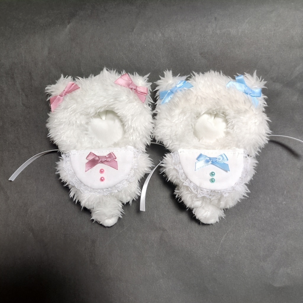 ほわぬい　8cm 着ぐるみ　ねこ　セット　スタイ