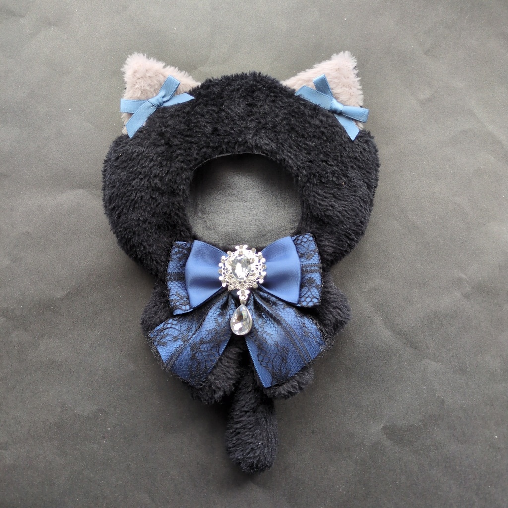 ちびぐるみ ぬい服 ねこ耳 着ぐるみ くろねこ