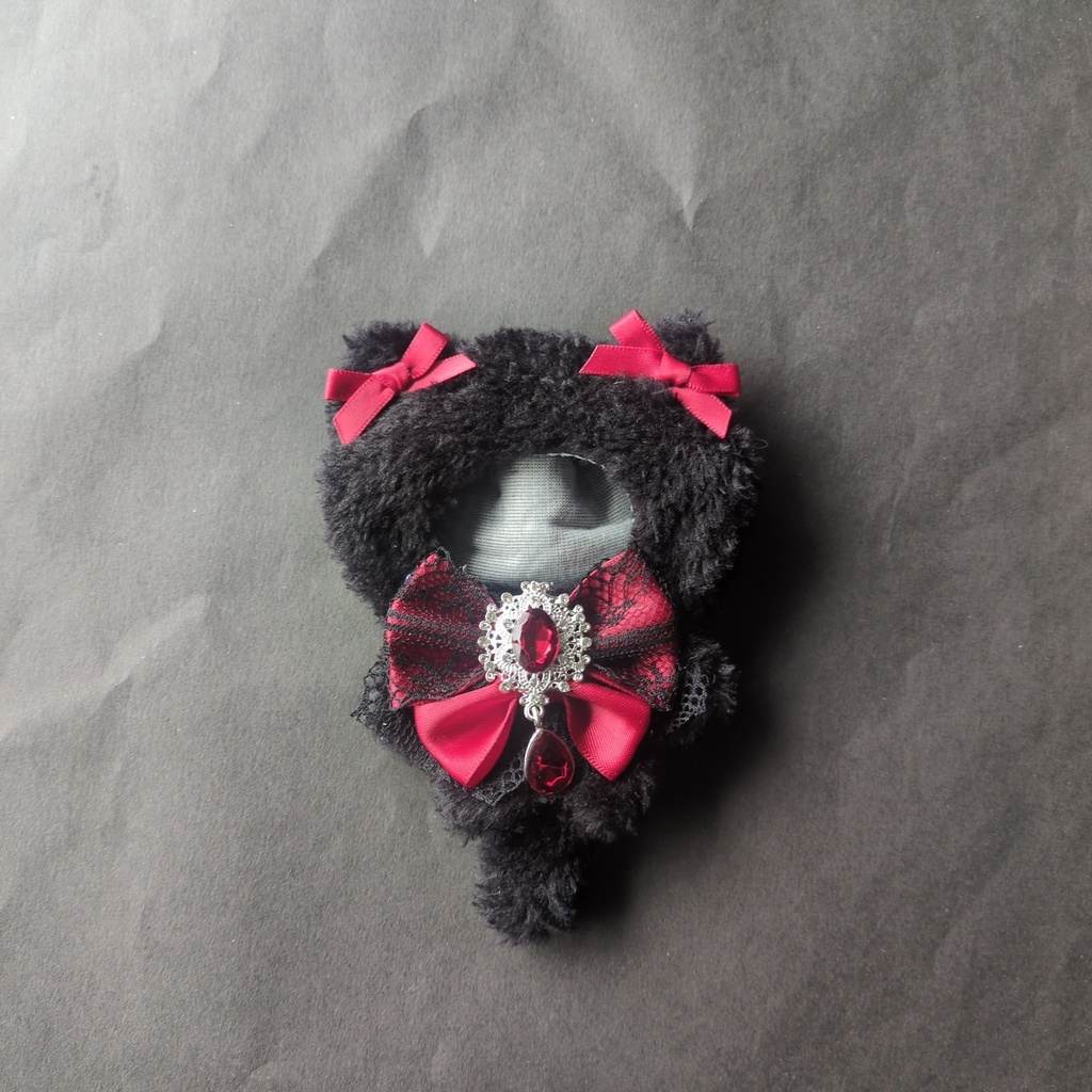 くろねこ ぬい服 着ぐるみ ほわぬい 8センチ