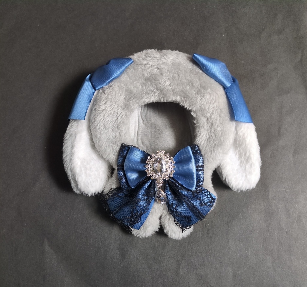 ちびぐるみ グレー たれみみ 着ぐるみ くすみブルー