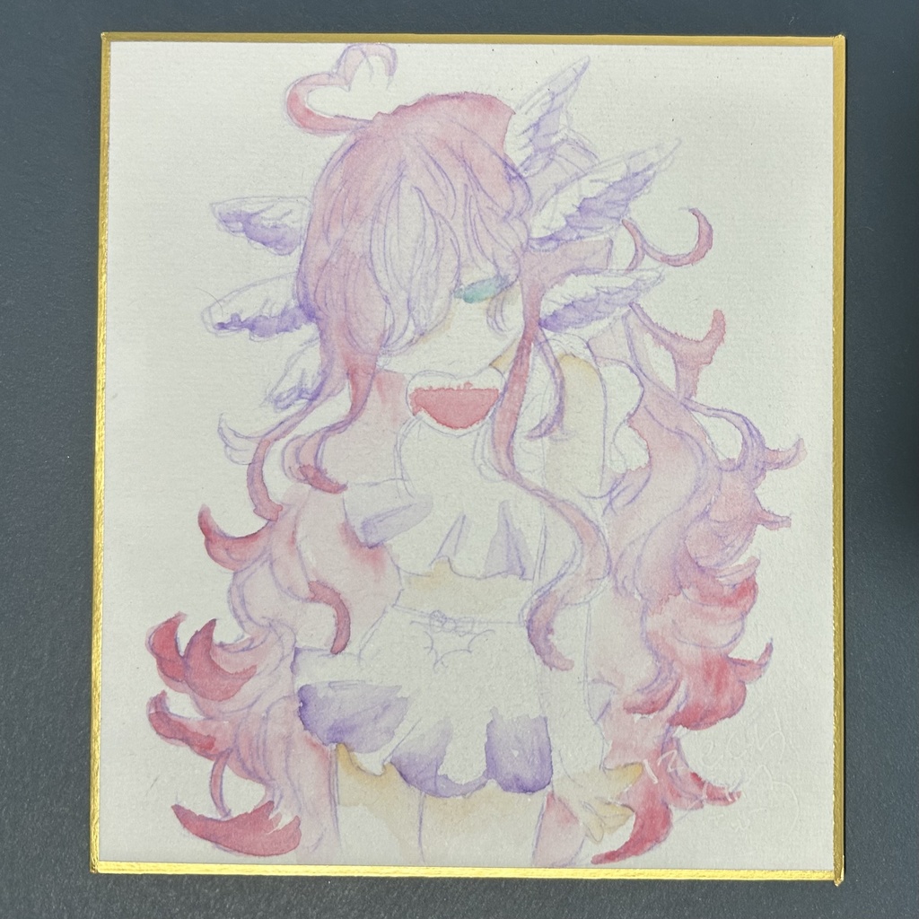 クリスマスなので🎅リクエスト色紙🎄水彩色鉛筆✏
