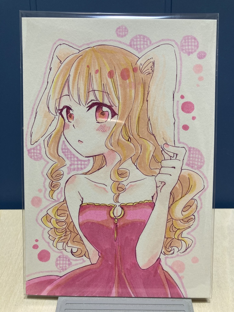 ドローイング(手描き原画)001番「ドレスアップチェック」