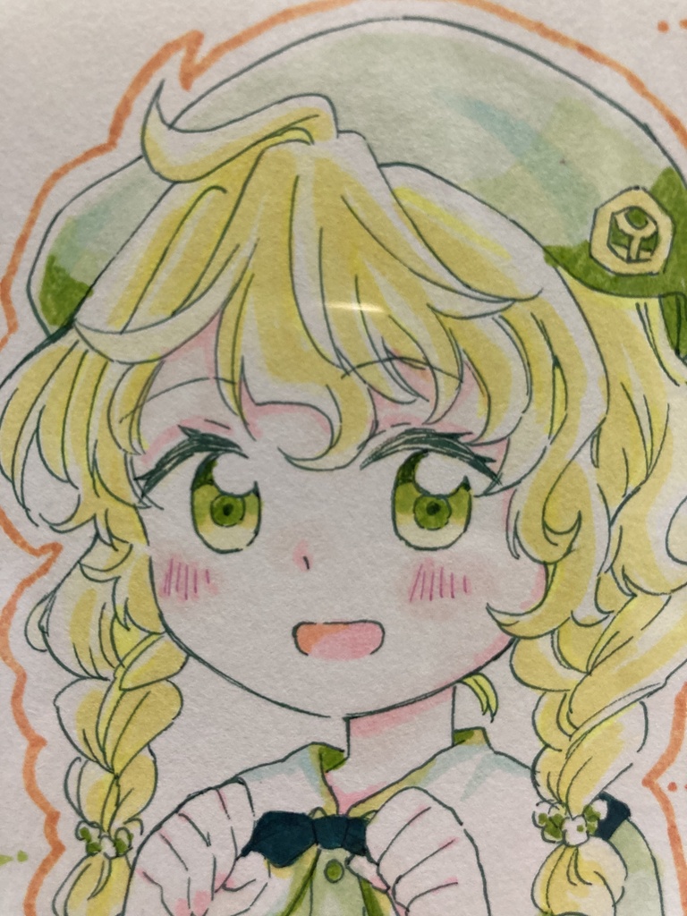 ドローイング(手描き原画)009番「きらきらぴかぴか一年生」