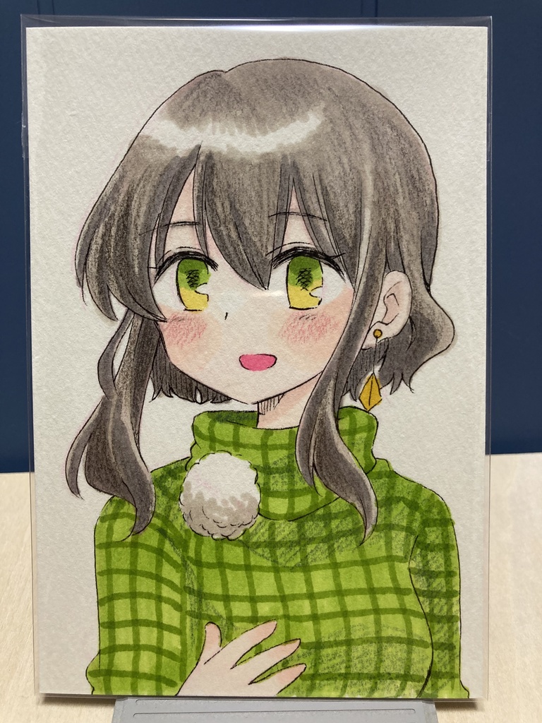 ドローイング（手描き原画）010番「冬の温もり」