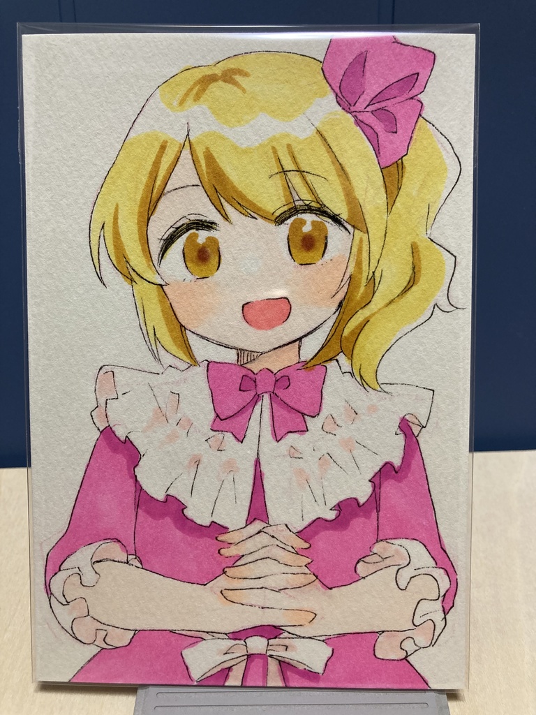 ドローイング(手描き原画)011番「笑顔でお出迎え」