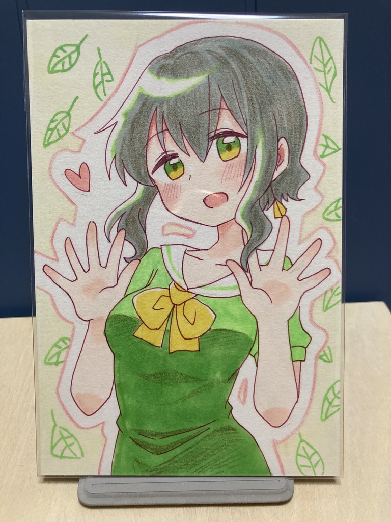 ドローイング(手描き原画)023番「らぶ・ぐりーん」