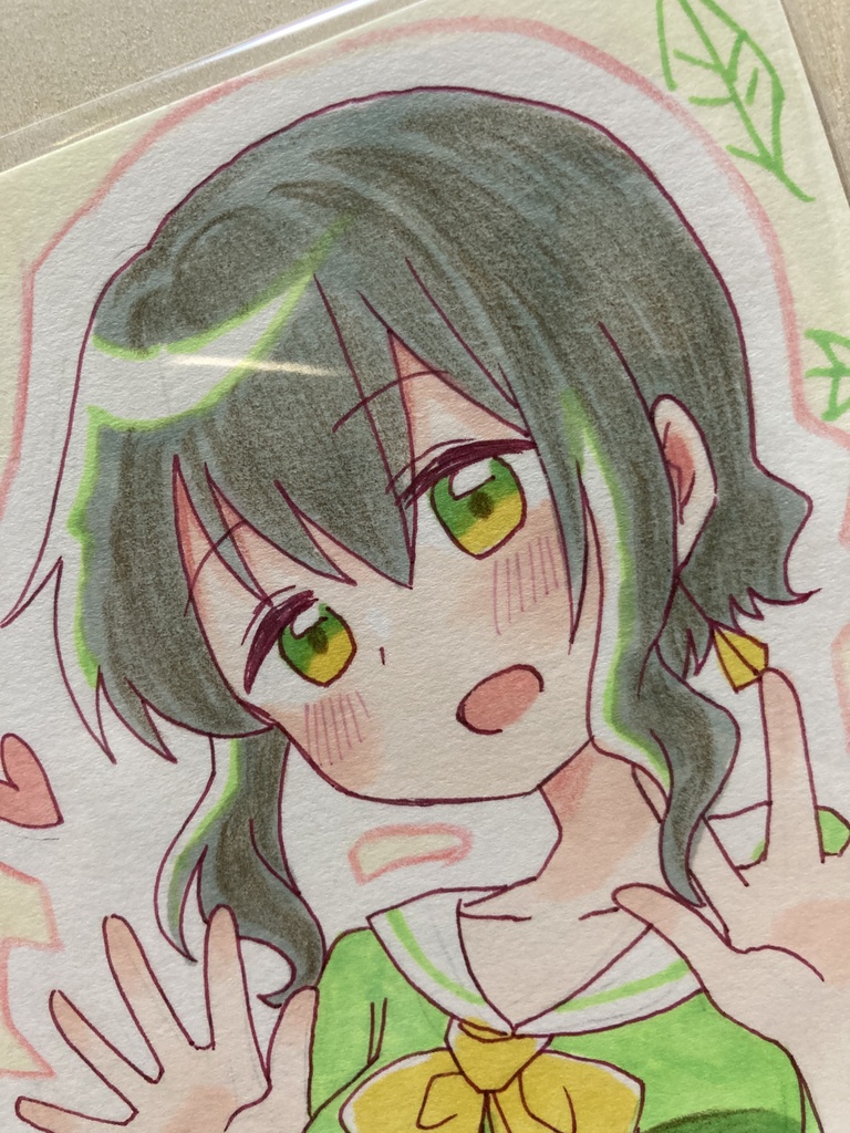 ドローイング(手描き原画)023番「らぶ・ぐりーん」