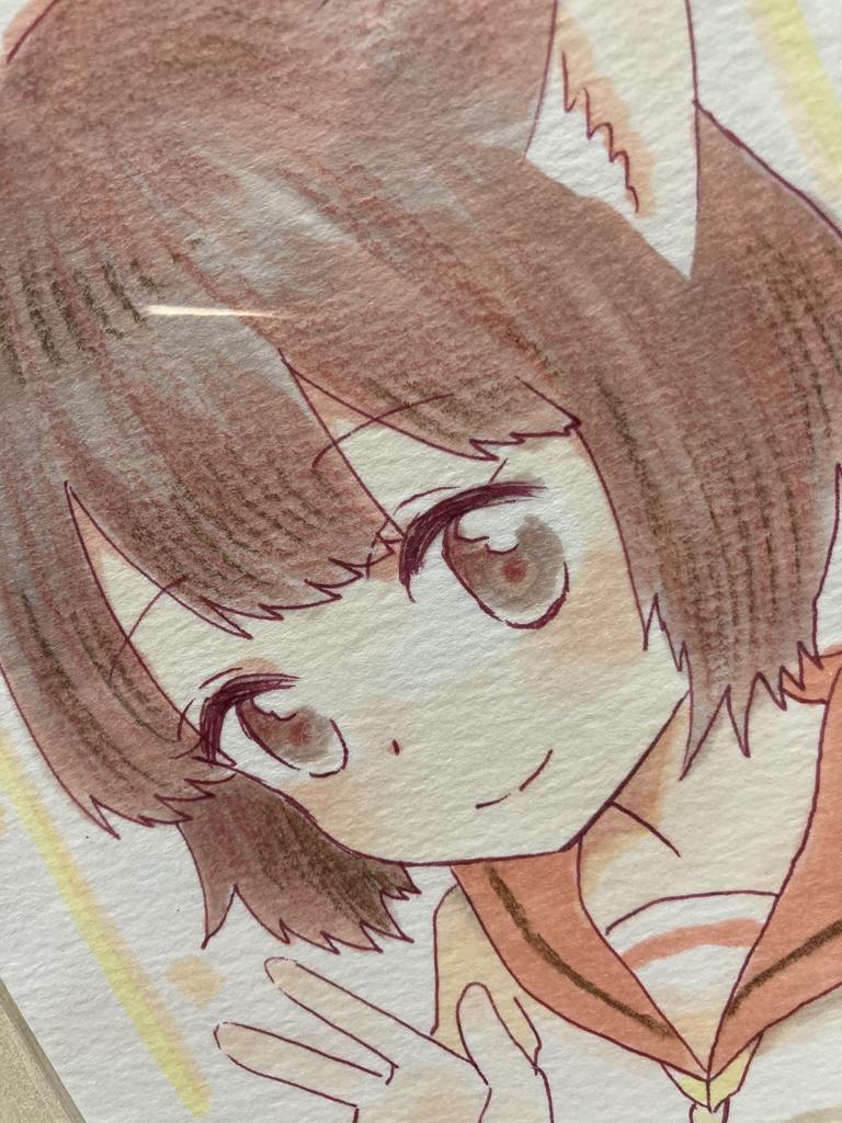 ドローイング(手描き原画)024番「そっと、またあした」