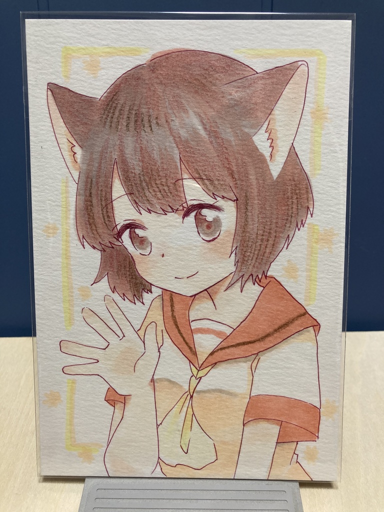 ドローイング（手描き原画）024番「そっと、またあした」