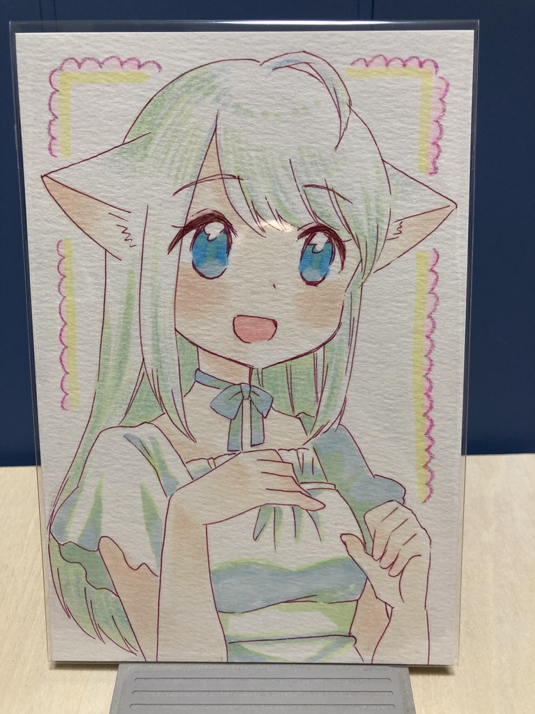 ドローイング(手描き原画)027番「さわやかドレス」