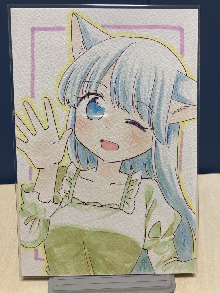 ドローイング（手描き原画）031番「ハッピーないちにち」