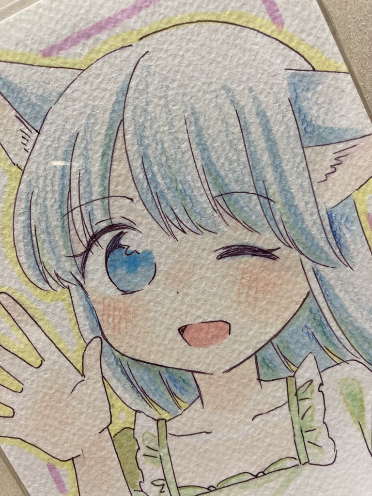 ドローイング(手描き原画)031番「ハッピーないちにち」