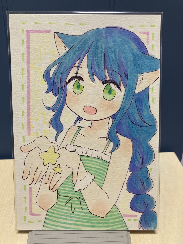 ドローイング（手描き原画）032番「きらきらを胸に」