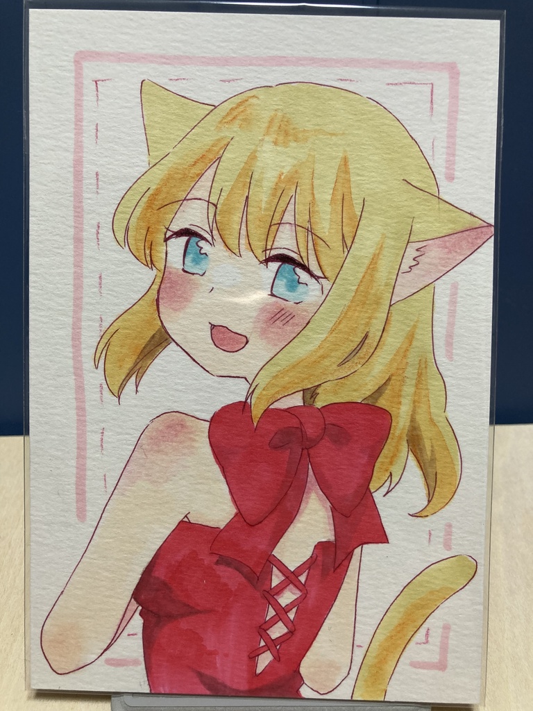 ドローイング(手描き原画)038番「赤がだいすき!」