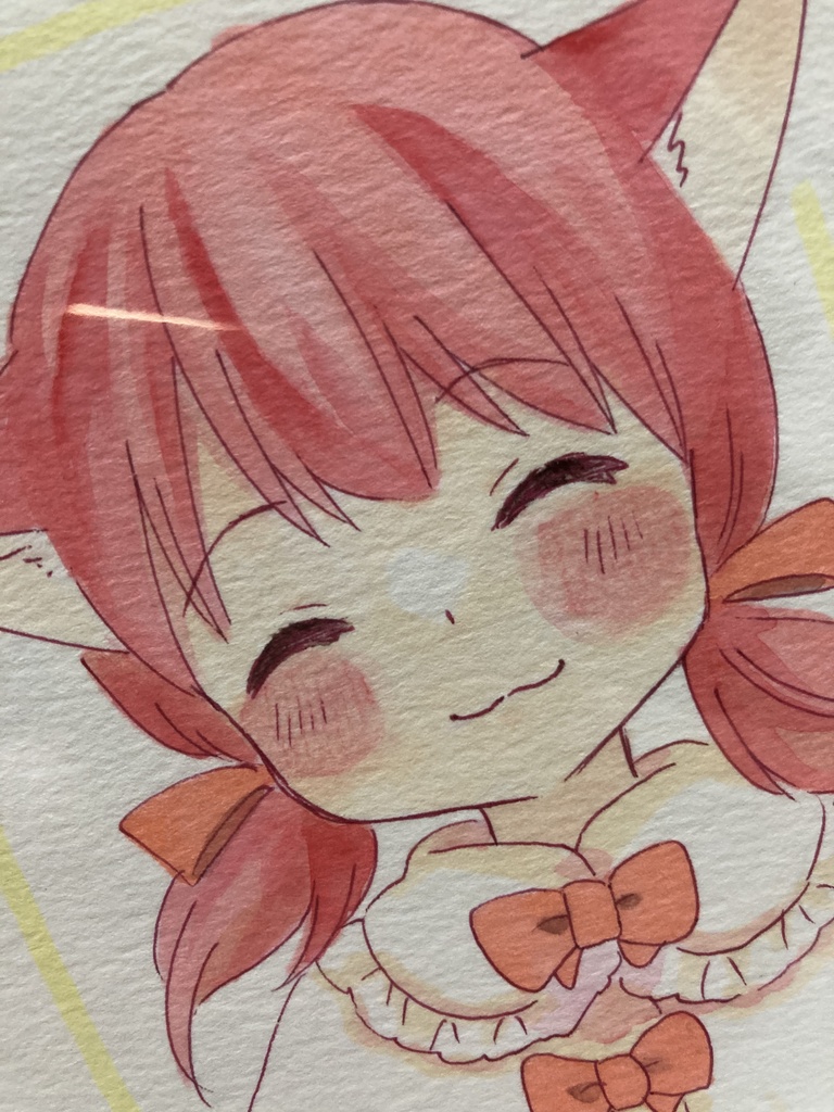 ドローイング(手描き原画)040番「にっこにこ」