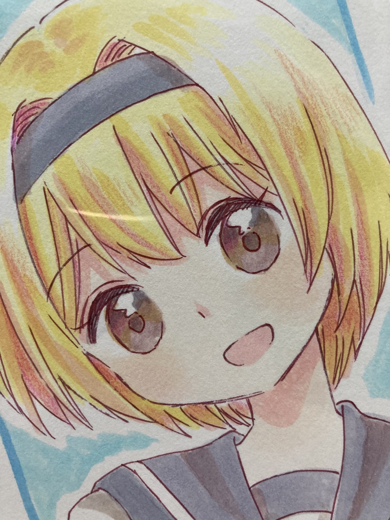 ドローイング(手描き原画)042番「クールなあの子」