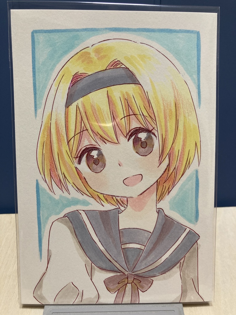 ドローイング（手描き原画）042番「クールなあの子」