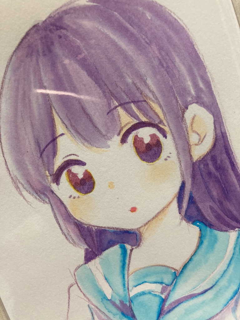 ドローイング(手描き原画)043番「朝の支度」