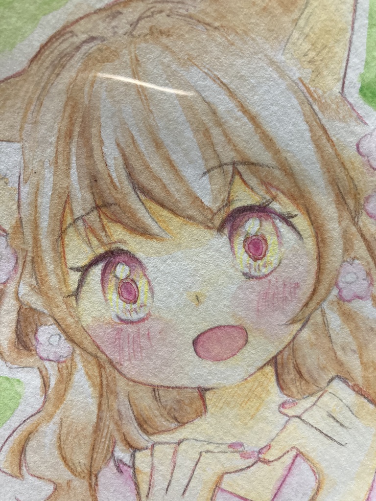 ドローイング(手描き原画)045番「楽しい気持ち」