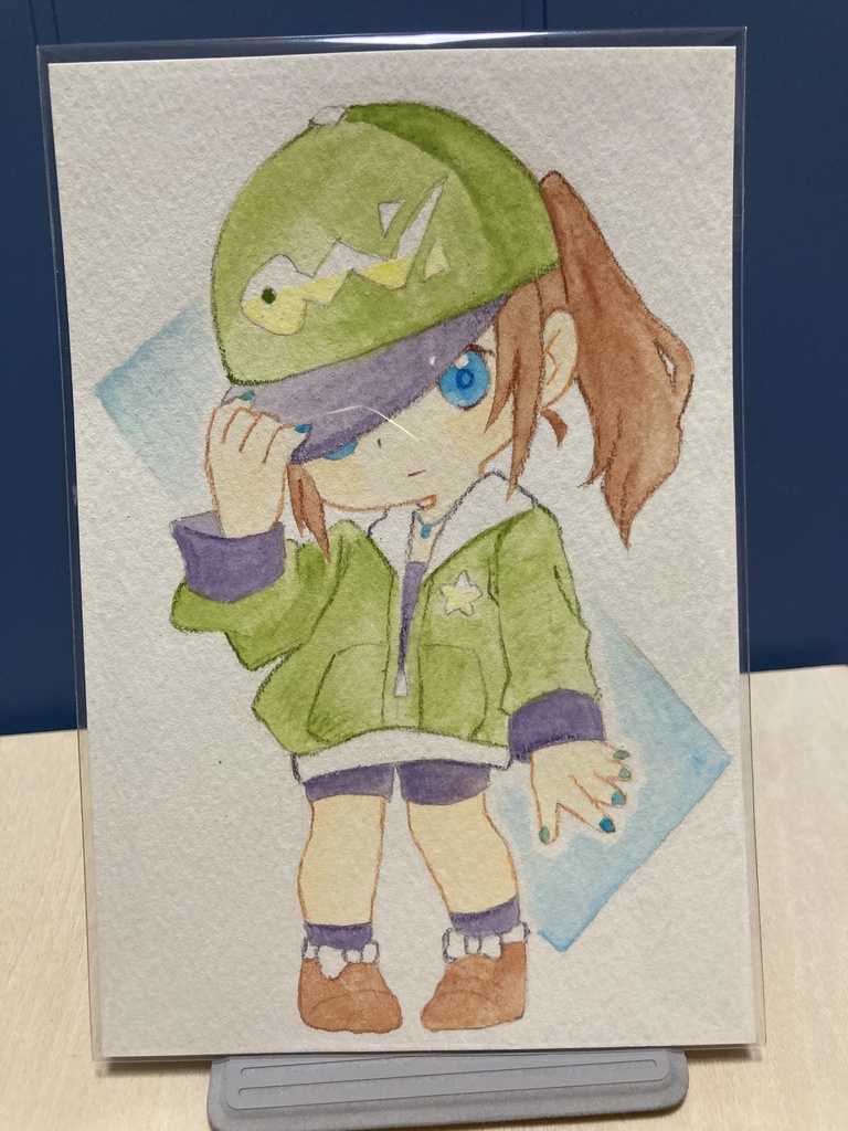 ドローイング（手描き原画）050番「恥ずかしがり」