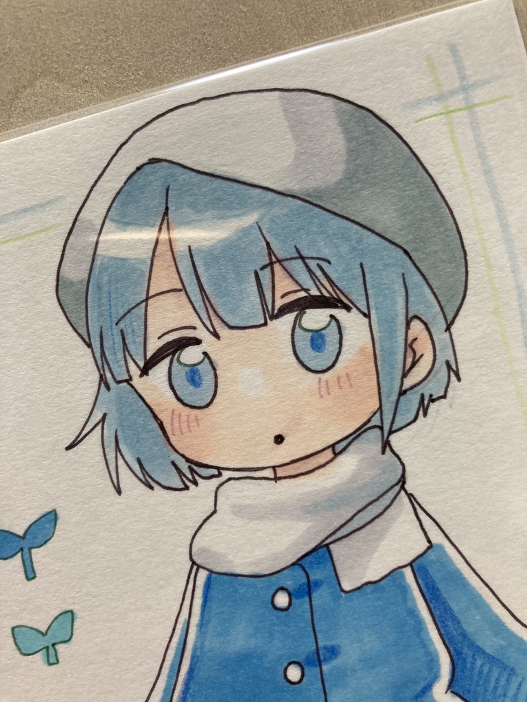 ドローイング(手描き原画)051番「冬の妖精」