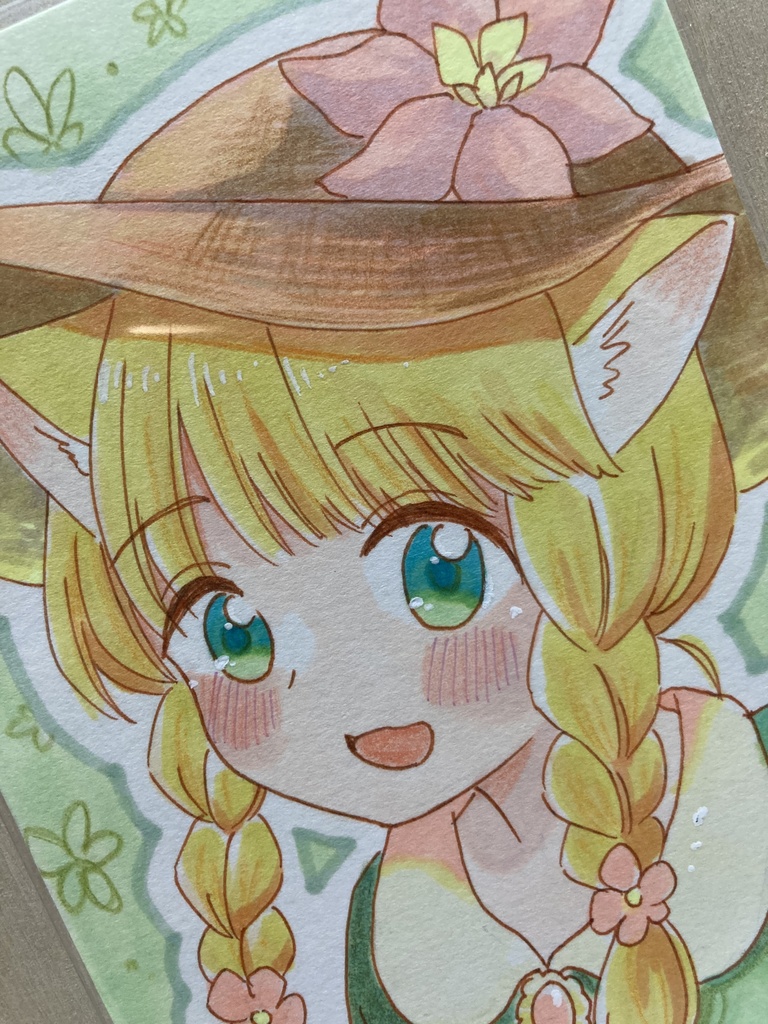 ドローイング(手描き原画)054番「夏の支度」