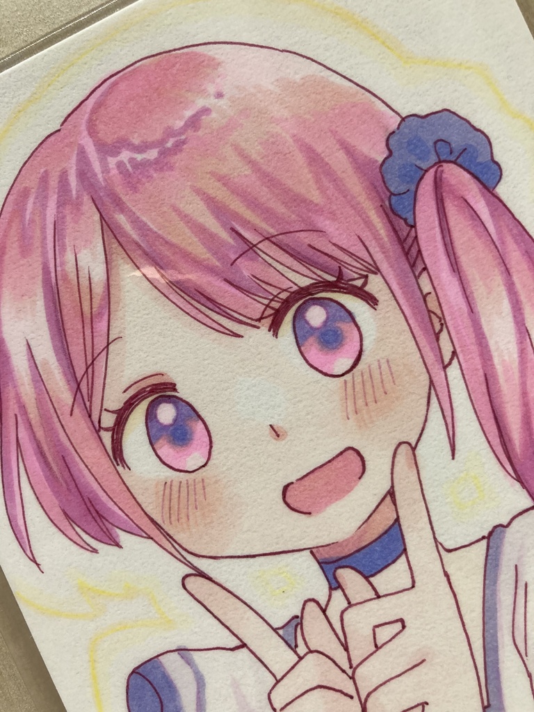 ドローイング(手描き原画)058番「あのね、あのね」