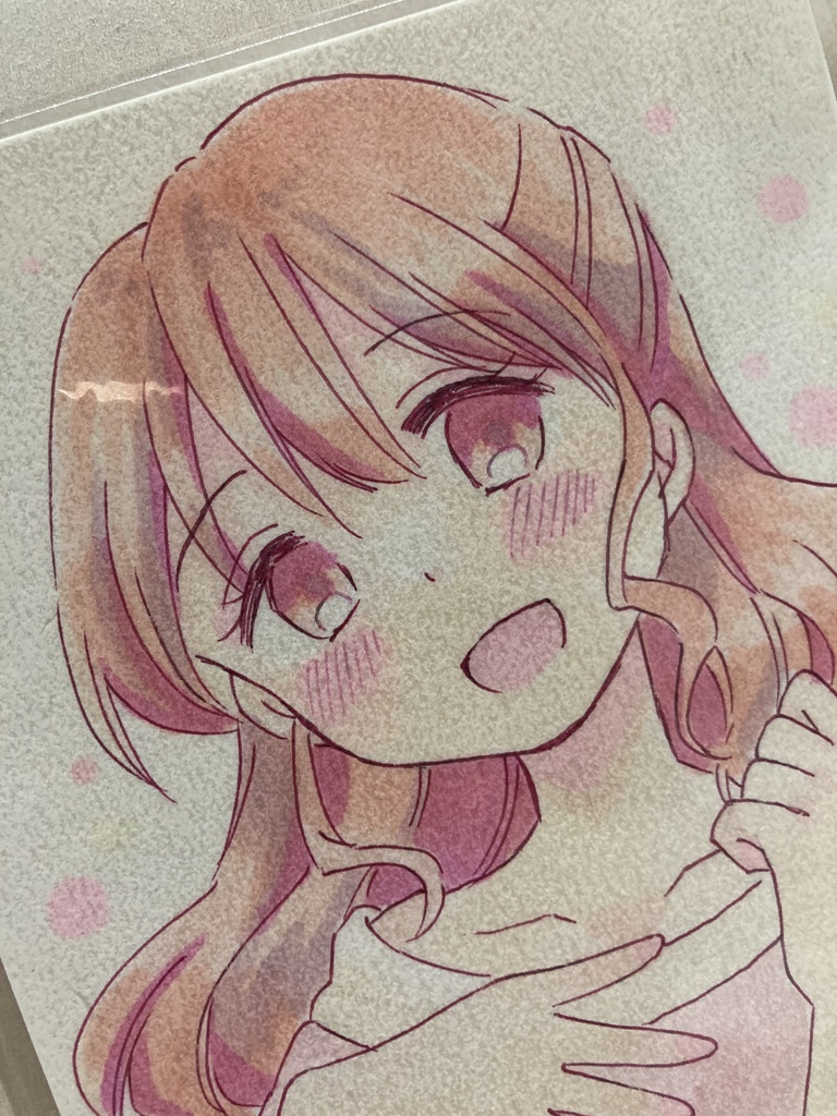 ドローイング(手描き原画)061番「応援してるよ」