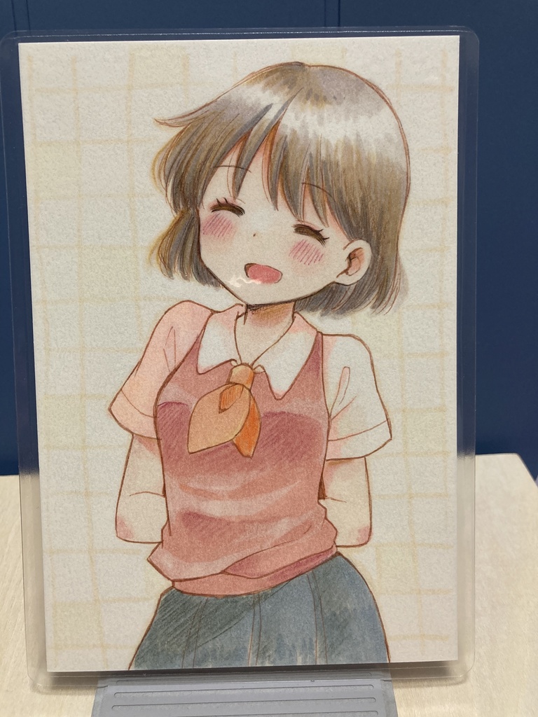 ドローイング(手描き原画)063番「心ほぐす笑顔」