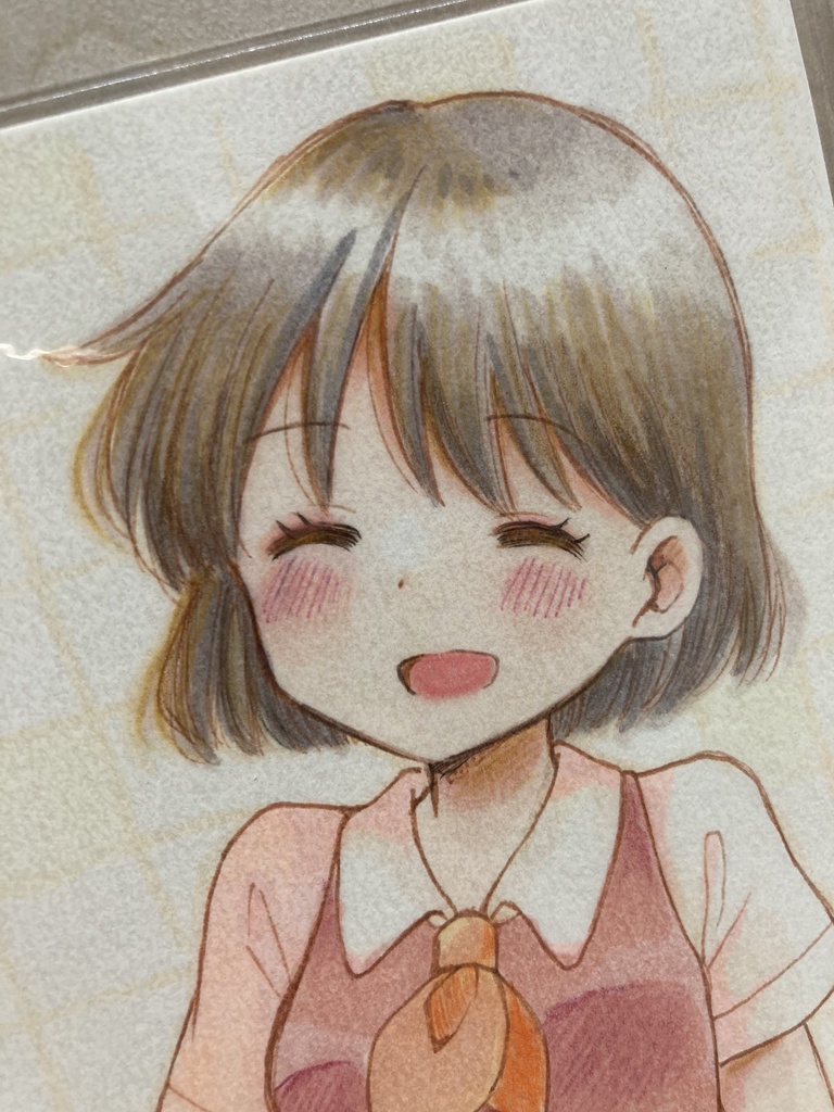 ドローイング(手描き原画)063番「心ほぐす笑顔」