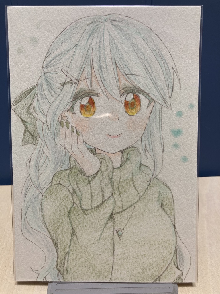 二次創作ドローイング（手描き原画）F002番「おめかしガブリエラ」