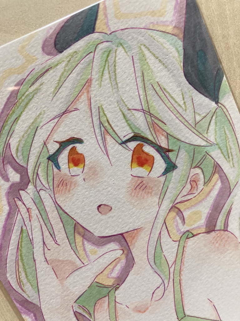 二次創作ドローイング(手描き原画)F003番「あなたを呼ぶよ」