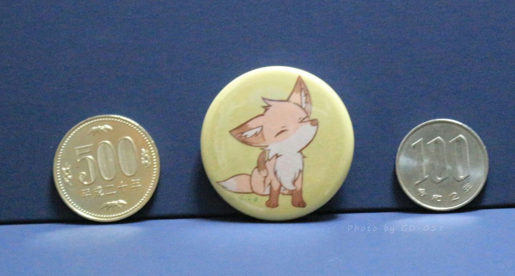 オリジナルイラスト缶バッジ・38mm(こゃっこ・かいかい)