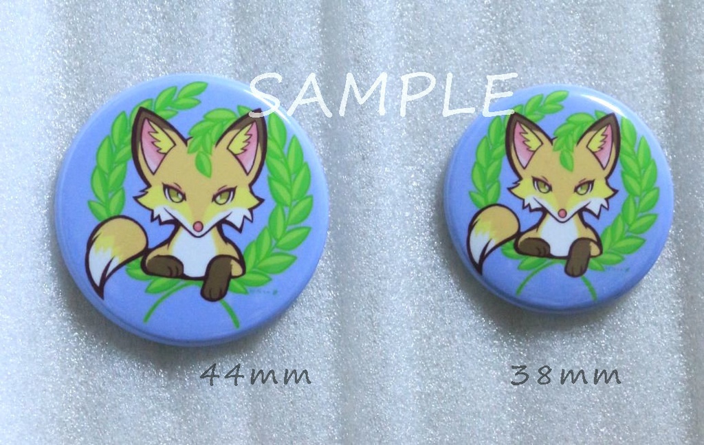 こゃっこ缶バッジ(Lp) - 38mm/44mm