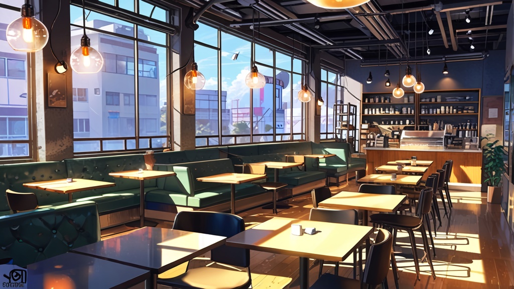 無料配布!【背景画像素材】おしゃれなカフェ – 気分が落ち着く癒しの空間(静止画 / 商用利用可)