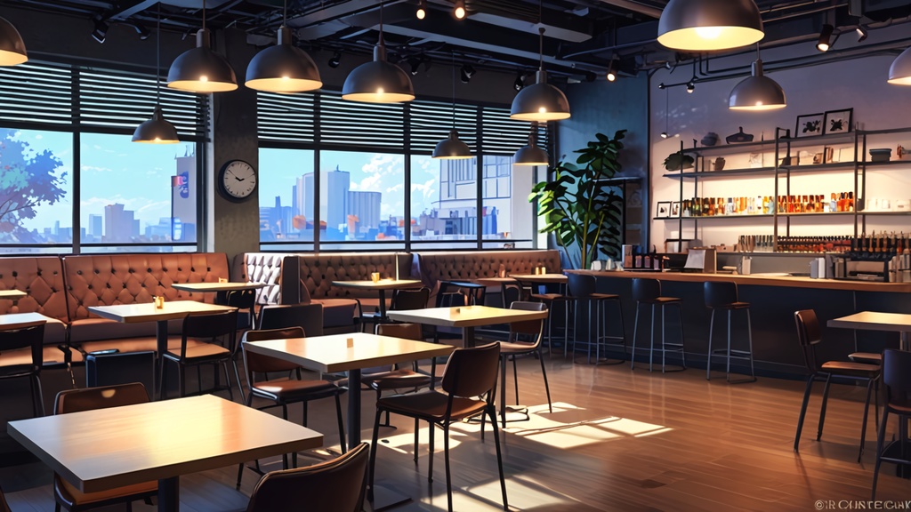 無料配布!【背景画像素材】おしゃれなカフェ – 気分が落ち着く癒しの空間(静止画 / 商用利用可)