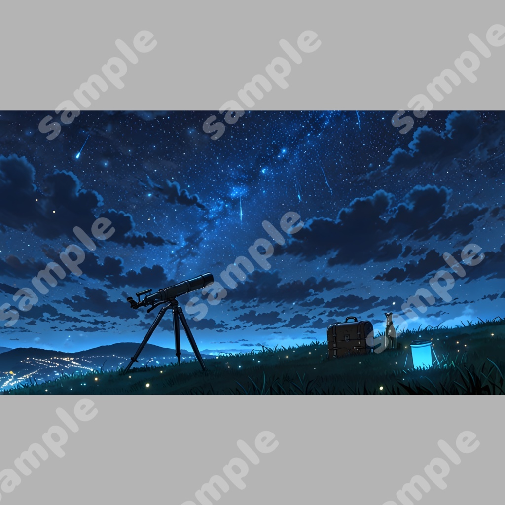 【背景素材集】星見の街 vol.1 高画質3種セット