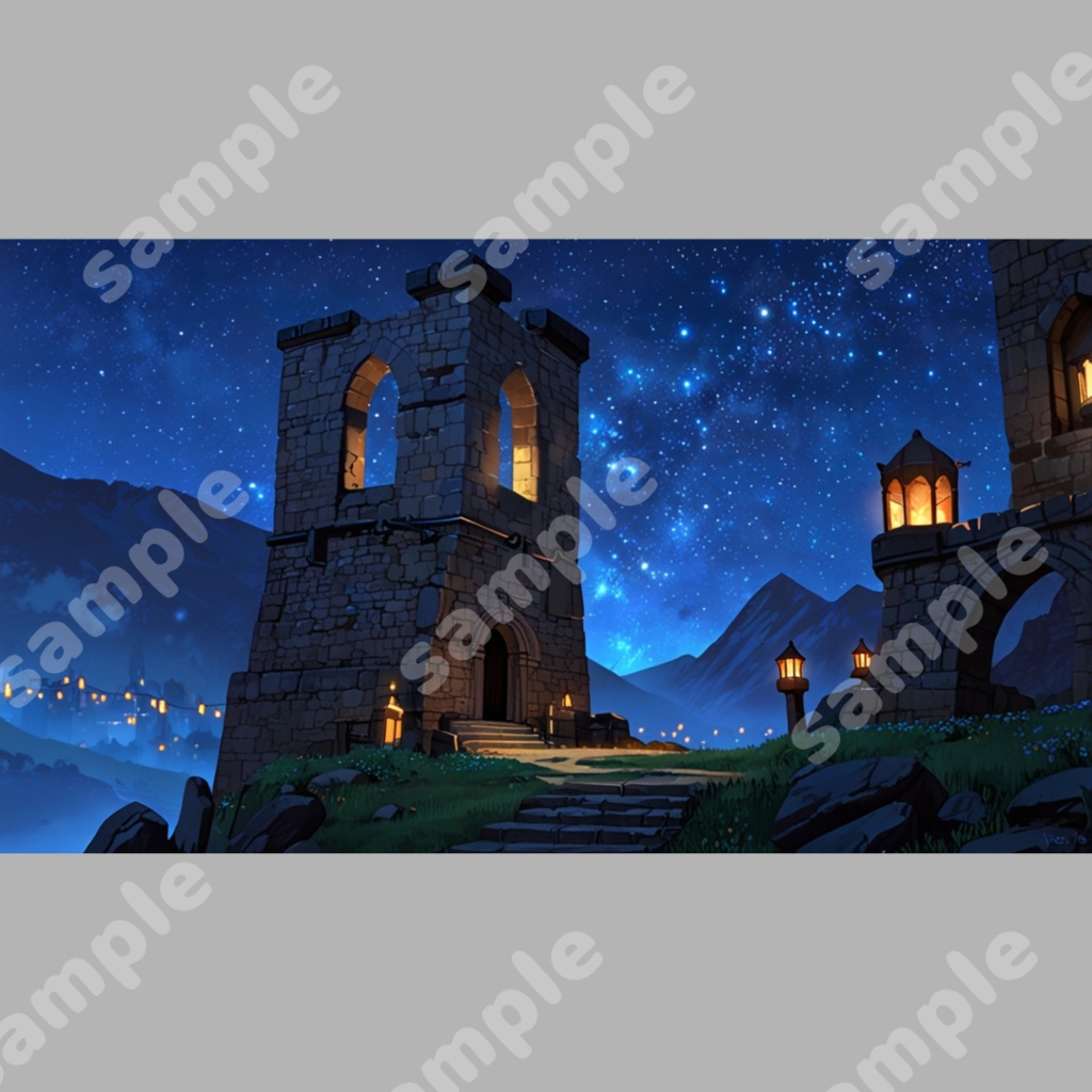 【背景素材集】星見の街 vol.2 高画質3種セット