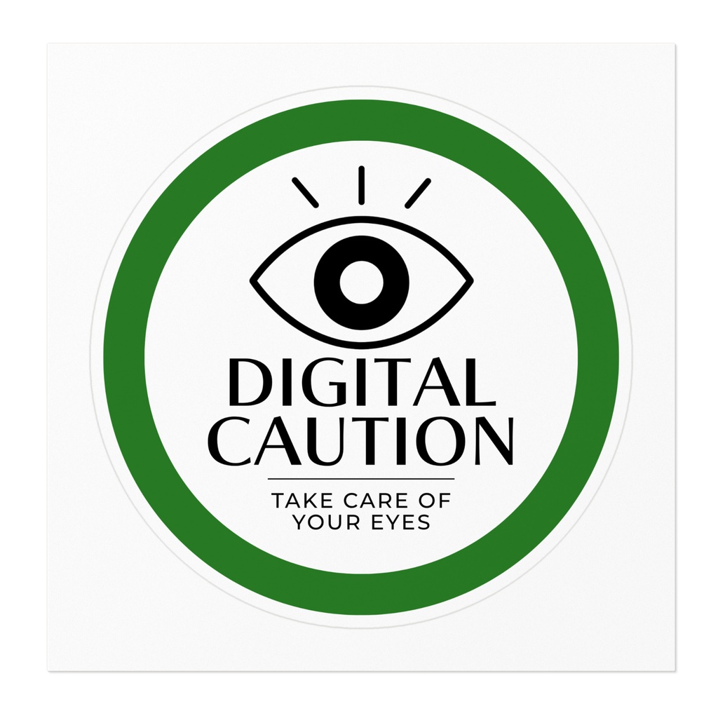 DIGITAL CAUTION|目を大切に デジタルデバイス注意ステッカー