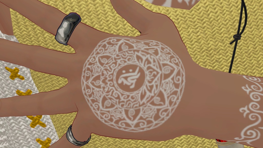 梵字と陣のタトゥー