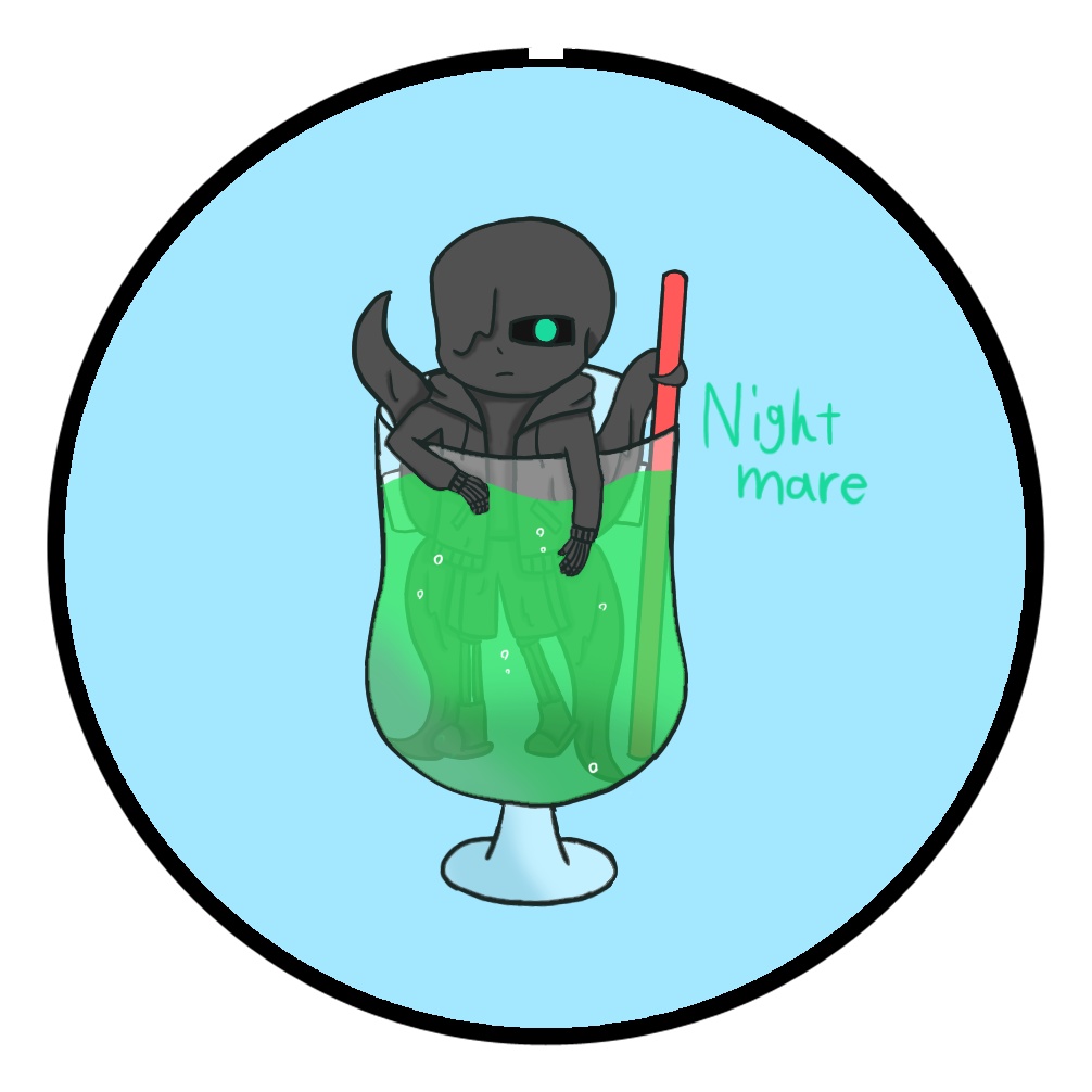 Nightmare!sans 缶バッジ